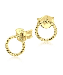 Gold Plated Silver Earrings STS-2720n-GP